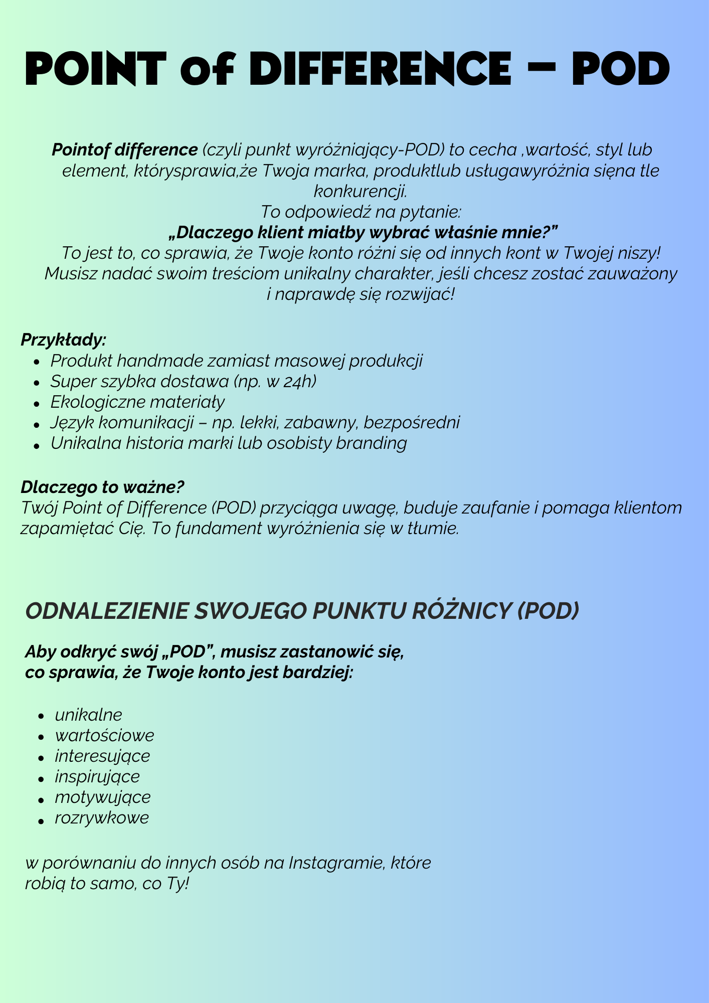 Królowa Instagrama - Plan Rozwoju.